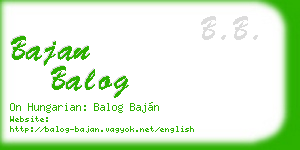 bajan balog business card
